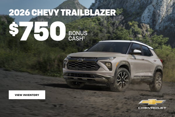 2026 Chevy Trailblazer.$750 Bonus Cash.